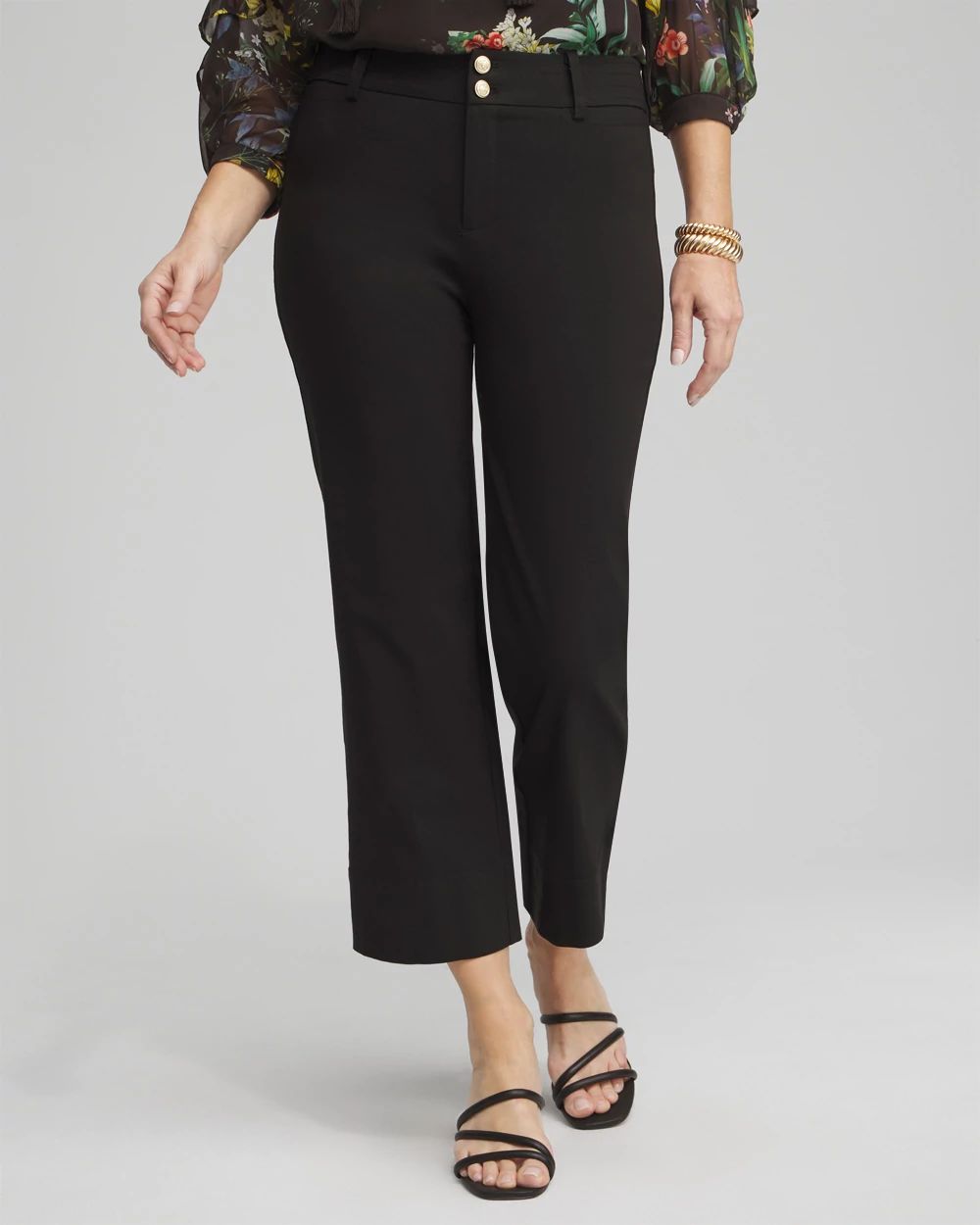 Trapunto Wide Leg Cropped Pants | Chico's